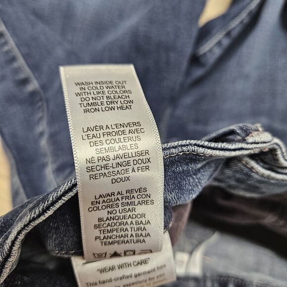 Good American Womens Blue Dark Wash Good Legs Crop Skinny Jeans Size 6/28 - Picture 11 of 13